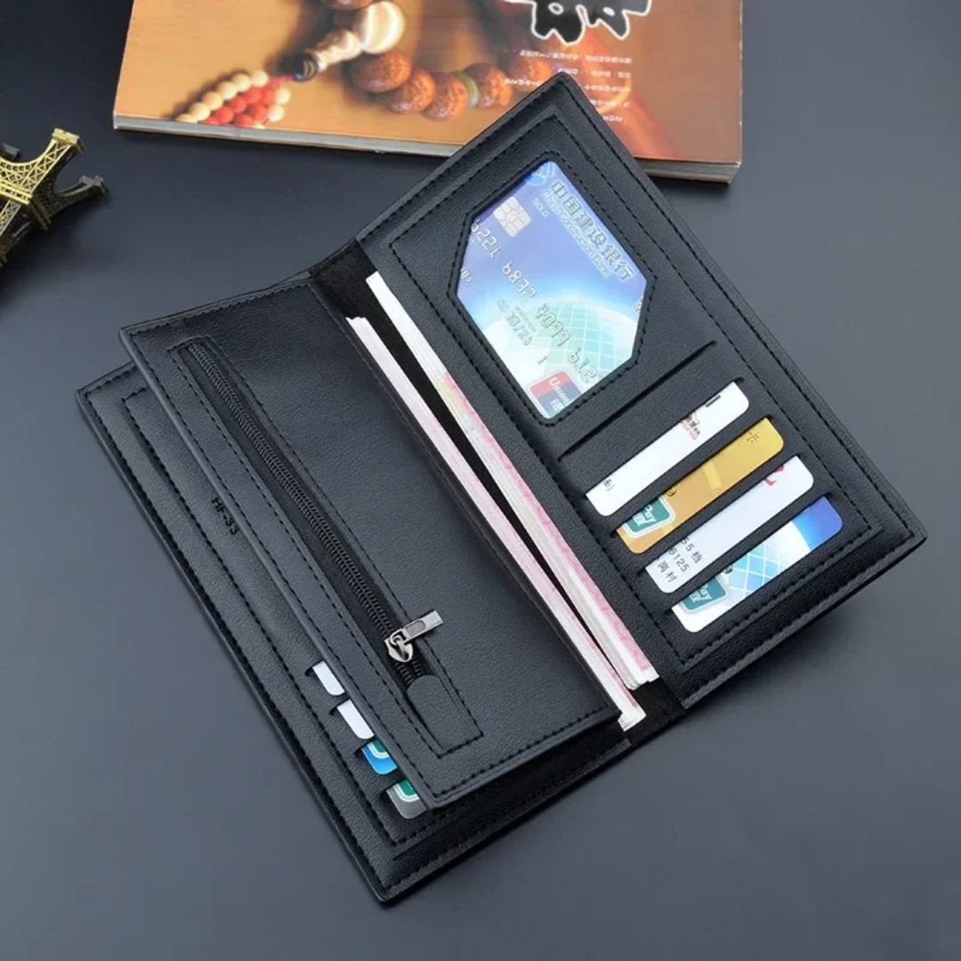 Tarz Luxe Contrast Band Executive Long Wallet