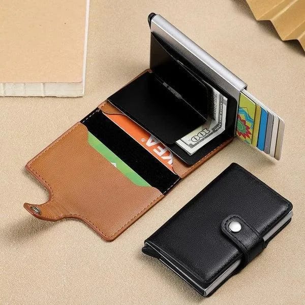 Tarz Luxe Slim Metallic Pop-Up Card Holder