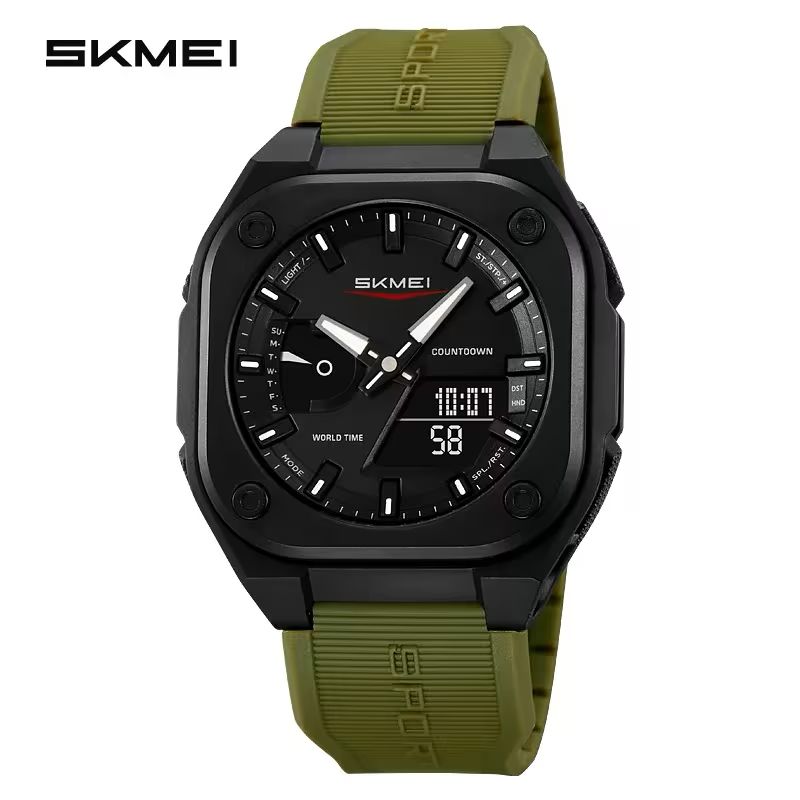 Tarz Luxe KMEI Original Men’s World Timer Analog-Digital Sports Watch