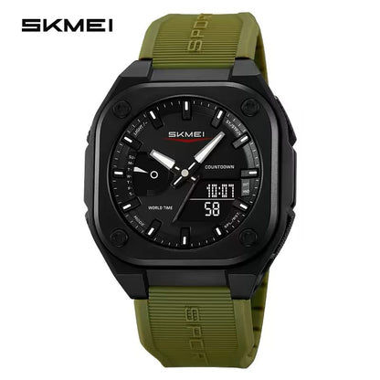 Tarz Luxe KMEI Original Men’s World Timer Analog-Digital Sports Watch