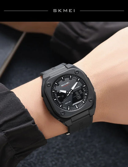 Tarz Luxe KMEI Original Men’s World Timer Analog-Digital Sports Watch