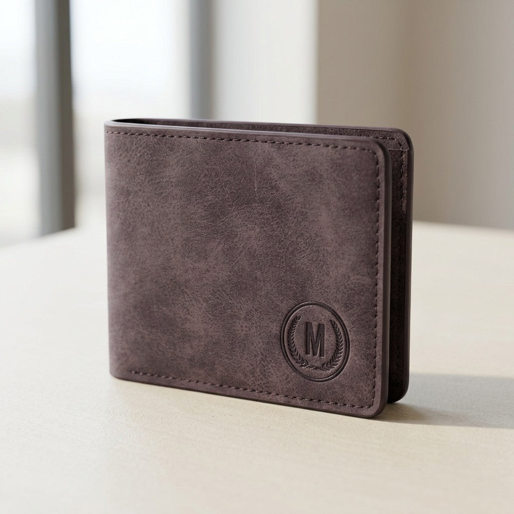 M-Design Soft Leather Bifold Wallet – Light Brown Edition | Tarz Luxe