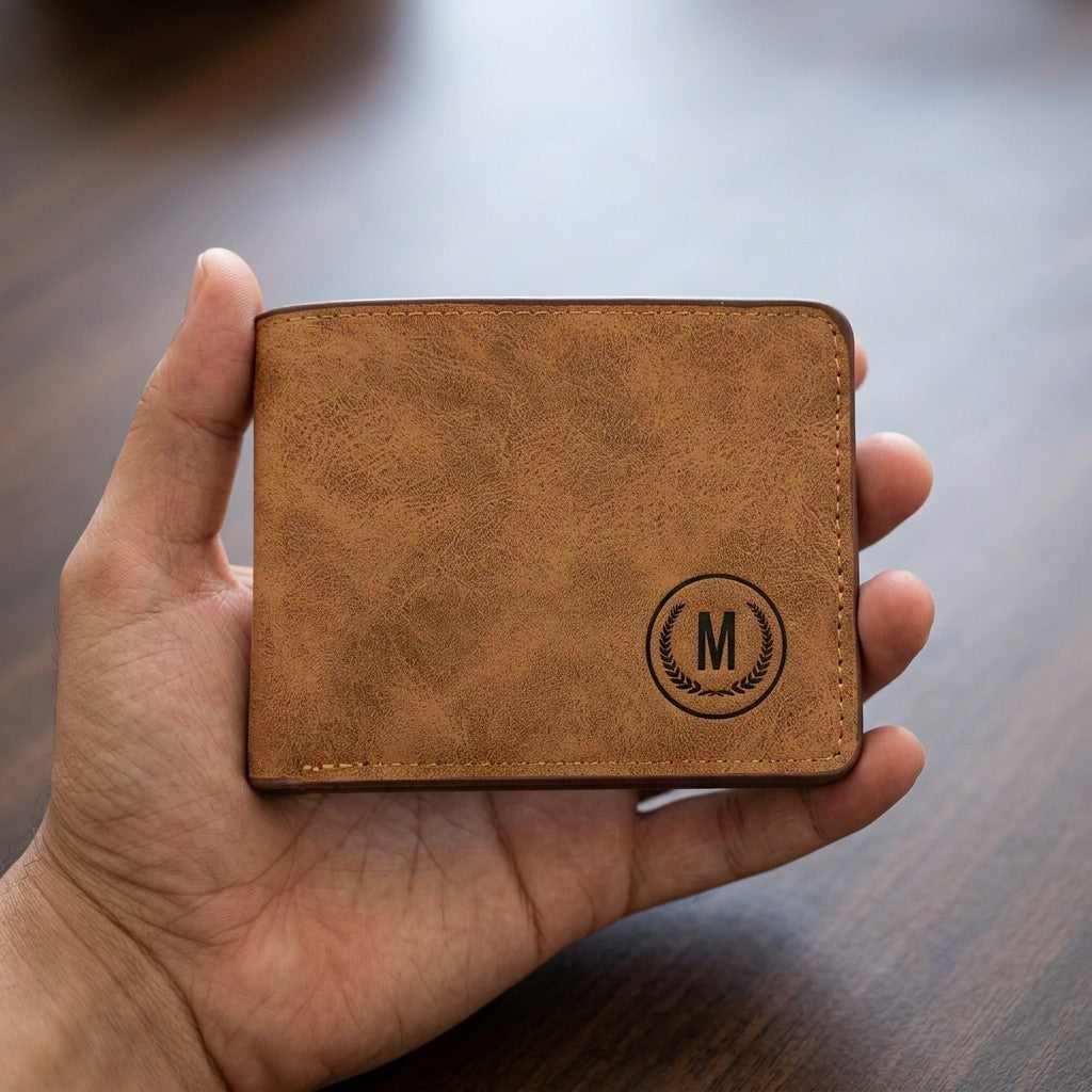 M-Design Soft Leather Bifold Wallet – Light Brown Edition | Tarz Luxe