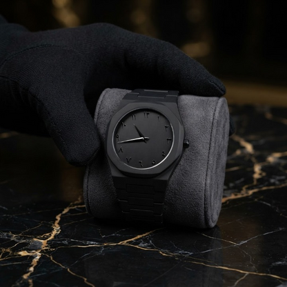 Tarz Luxe: The Onyx Carbon – Men's Black Carbon Fiber Analogue Watch
