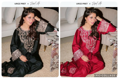 Tarz Luxe – Luxury Pure Shamoze Silk 2-Piece Ensemble