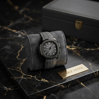 Tarz Luxe: The Vanguard – Men's Water-Resistant Quartz Watch with Textured Rubber Strap - Wrist Watcht