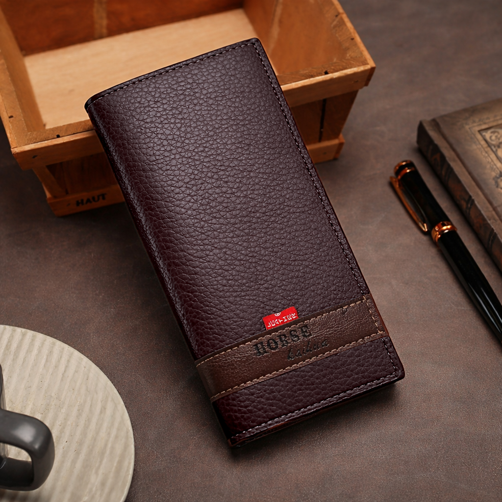 Tarz Luxe Contrast Band Executive Long Wallet