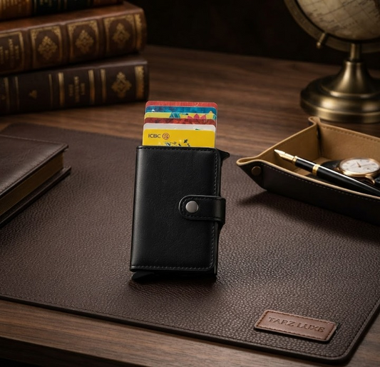 Tarz Luxe Slim Metallic Pop-Up Card Holder