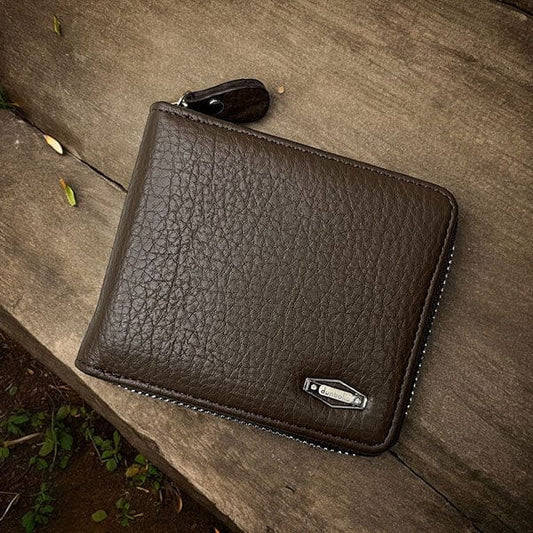Tarz Luxe – Dunbollu Premium Gold Zip Leather Wallet