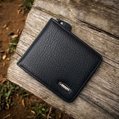 Tarz Luxe – Dunbollu Premium Gold Zip Leather Wallet