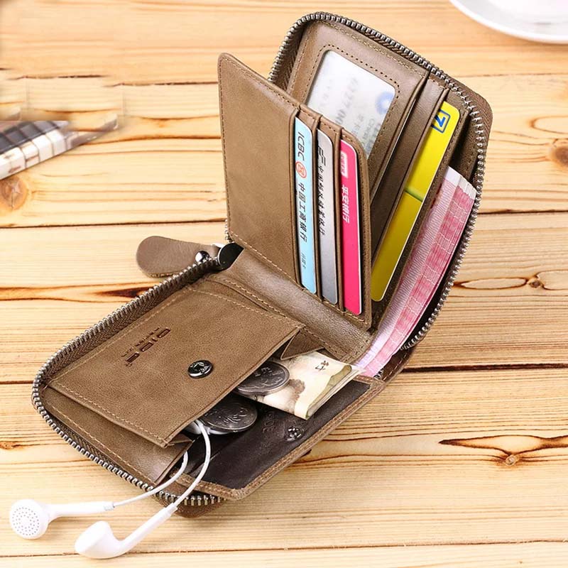 Tarz Luxe – GOL Zip Leather Wallet for Men