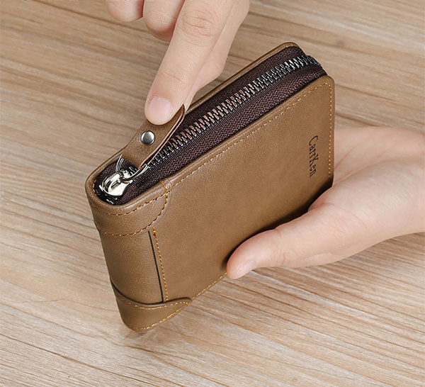 Tarz Luxe – GOL Zip Leather Wallet for Men