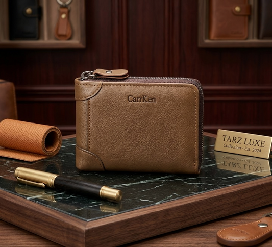 Tarz Luxe – GOL Zip Leather Wallet for Men