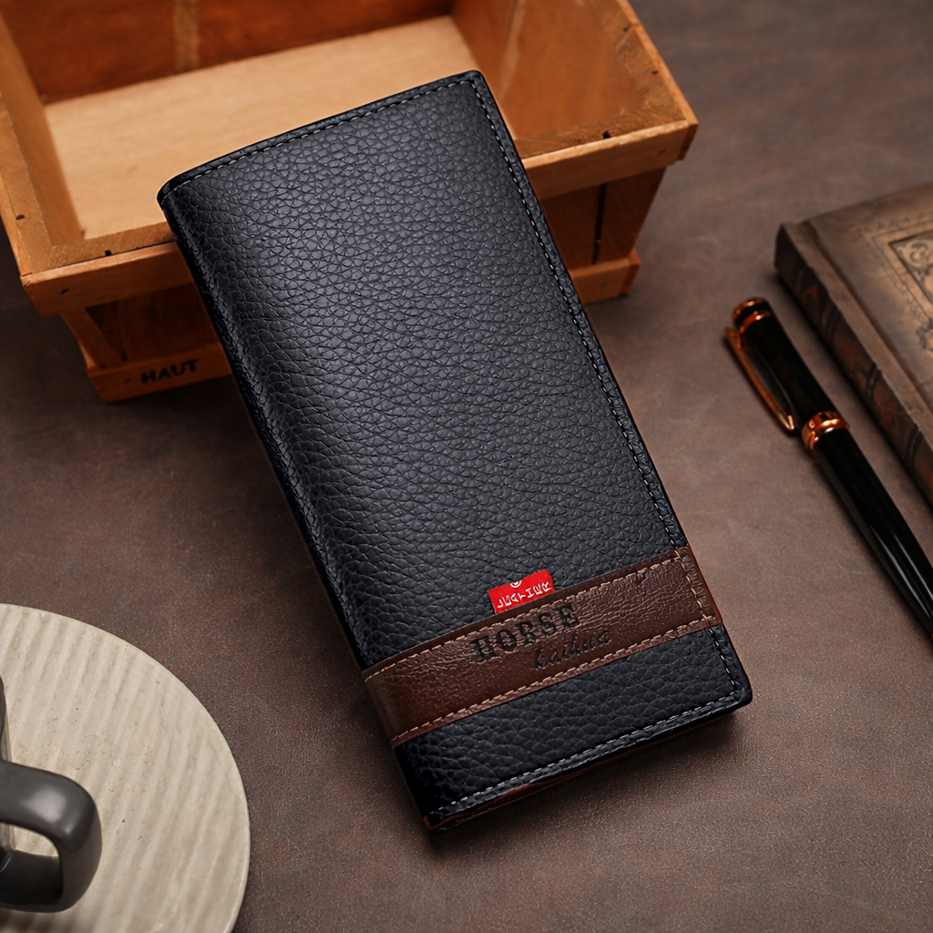 Tarz Luxe Contrast Band Executive Long Wallet