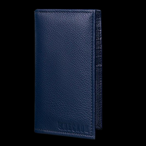 Premium leather large wallet blue shade