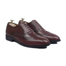 Brown leather loafer